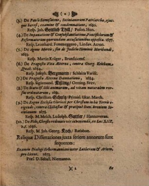 B. Johannis Guilielmi Baieri S. S. Theol. Doct. Tractatuum Et Dissertationum Catalogus