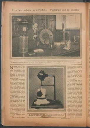 El primer submarino argentino - Hablando con su inventor