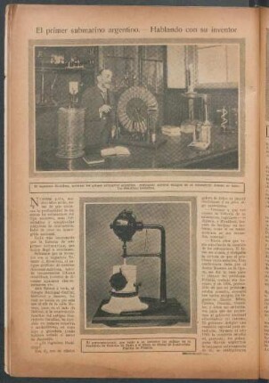 El primer submarino argentino - Hablando con su inventor