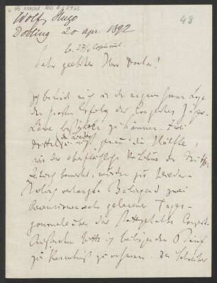 Brief an B. Schott's Söhne : 20.04.1892