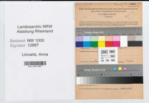 Entnazifizierung Anna Linnartz, geb. 09.01.1899 (Postangest.)