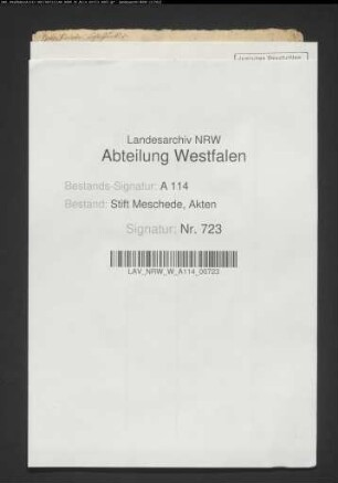 Schreibershof (Kr. Olpe): Verzeichnis der Lehnsstücke des Caspar Kramer (Kl. Drolshagen ?)