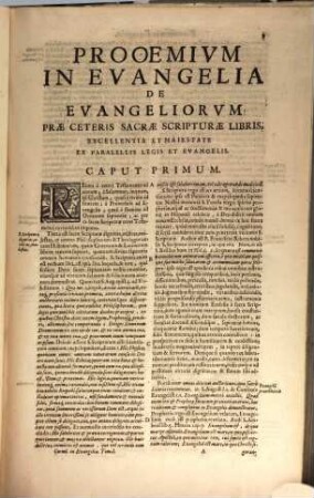 Commentarius in quatuor evangelia, 1. Complectens commentaria in Matthaeum et Marcum