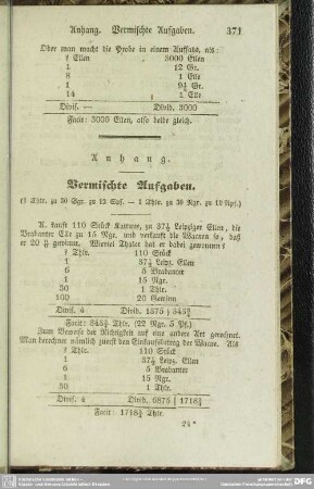 Anhang. Vermischte Aufgaben