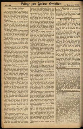 Zweite Ausgabe vom Dienstag, den 18. September 1883.