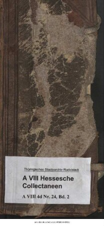 Diarium [Tagebuch] zu einer Briefregistrande einer nicht bezeichneten Schwarzburg-Rudolstädtischen Registratur [vermutlich persönliche Registratur Friedrich Antons von Schwarzburg-Rudolstadt], 1740 - 1742