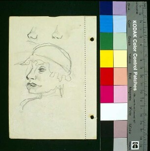 Frau mit Haube