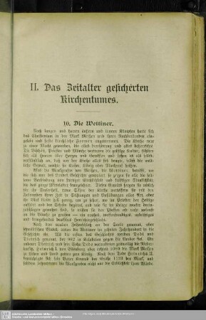 II. Das Zeitalter gesicherten Kirchentumes