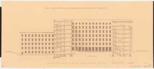 Reichsluftfahrtministerium, Berlin: Ansicht/Schnitt Hauptbau 1:100