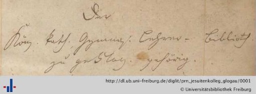 Eintrag (Aus: UB Freiburg, Hs. 1500,3)