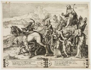 Triumphwagen mit der Personifikation von Demut