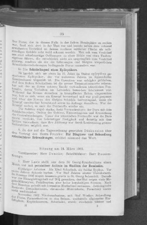 Sitzung am 24. März 1903.