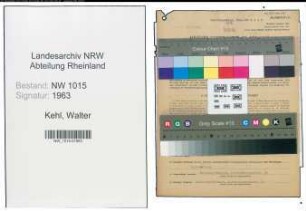 Entnazifizierung Walter Kehl , geb. 11.12.1914 (Postinspektor)