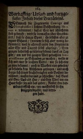 Warhafftige Ursach und kurzgefaster Inhalt dieses Tractätleins.