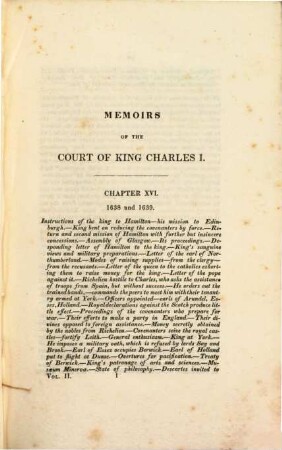 Memoirs of the court of King Charles the First : in two volumes. 2