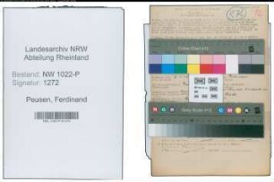 Entnazifizierung Ferdinand Peusen , geb. 02.01.1905 (Richter)