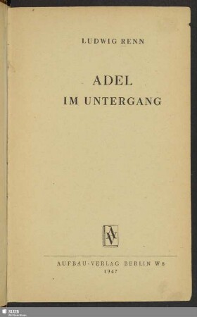 Adel im Untergang
