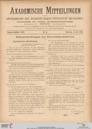 Nr. 12 (14. Juli 1900)