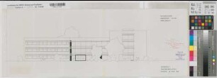 Münster (Münster) Neubau des Schulkollegiums Entwurf Nordansicht 1962 1 : 100 30 x 79 Pause Staatsneubauleitung Münster Regierung Münster Nr. 34074