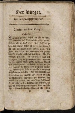 Ein und zwanzigstes Stück. - Fünf und zwanzigstes Stück.