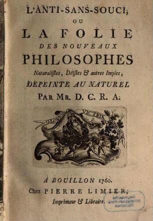 L' anti-Sanssouci : ou la folie des nouveaux philosophes ...