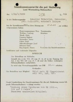 Schmider, Friedrich
