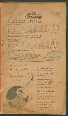 La razón de mi cariño