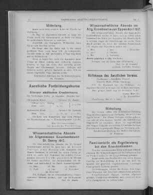 Aerztliche Fortbildungskurse