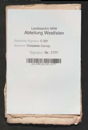 von Haxthausen und corveysche Lehnkammer gegen von Dalwigk wegen der corveschen Lehngüter