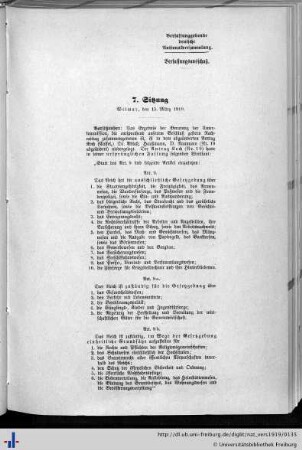 7. Sitzung, 15.03.1919