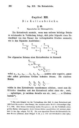 Capitel XII. Die Kettenbrüche.