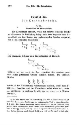 Capitel XII. Die Kettenbrüche.
