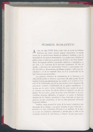 Pushkin, romántico