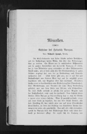 Gesteine bei Heinrich Ranzau.