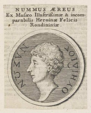 Bildnis des Jason Oyeidiol auf einem Nummus Aureus (Goldmünze)