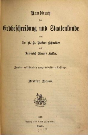 Handbuch der Erdbeschreibung und Staatenkunde. 3