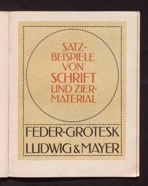 Satz-Beispiele von Schrift und Zier-Material