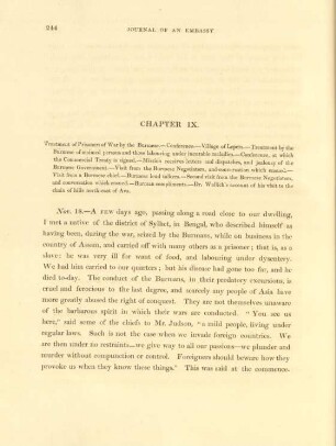 Chapter IX. Treatment of prisoners of war by the Burmese ...