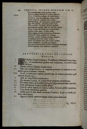 Argumentum Libri De Iudicio Domini.
