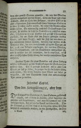 Zehendes Capitel. Von den Kriegsübungen, oder dem Exerciren.