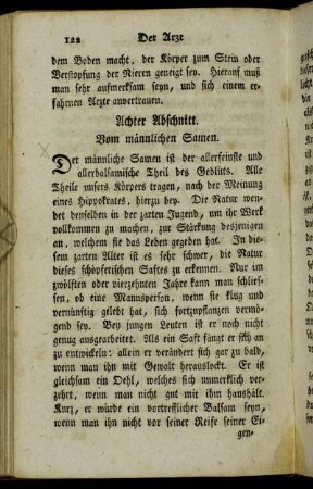 Achter Abschnitt. Vom männlichen Samen.