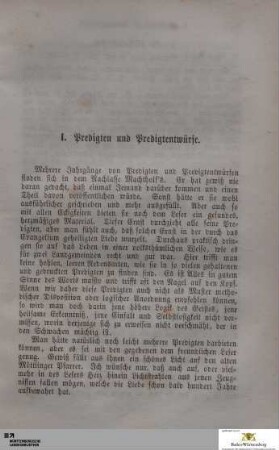 1. Predigten und Predigtentwürfe