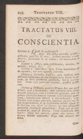 Tractatus VIII. De Conscientia.