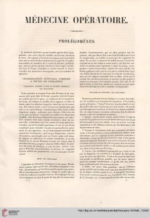 Médecine opératoire