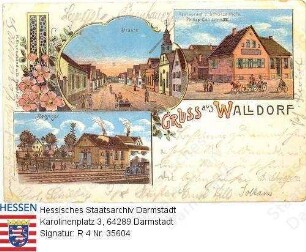 Walldorf, Einzelansichten / Straße, Bahnhof, Restaurant 'Zum Schützenhof' (Philipp Cezanne VIII.)