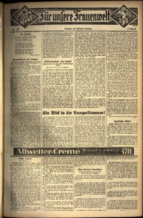 Zweite Ausgabe vom Freitag, den 05. August 1932.