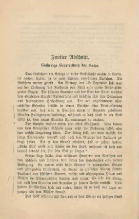 Zweiter Abschnitt. Bisherige Beurteilung der Sache