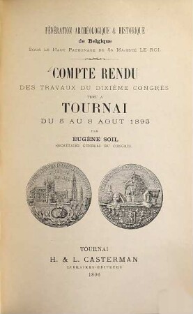 Jaarboek : congrès = Annales / Fédération Archéologique et Historique de Belgique. 10. 1895 (1896)