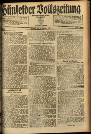 Ausgabe vom Dienstag, den 26. Oktober 1920.
