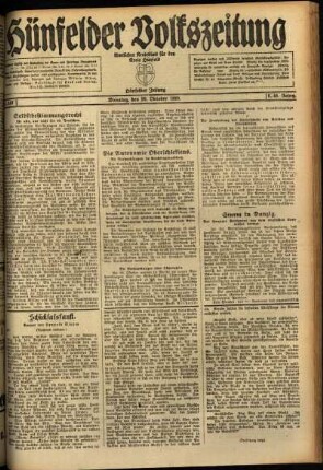 Ausgabe vom Dienstag, den 26. Oktober 1920.